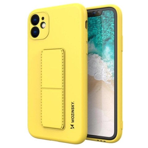 Wozinsky Kickstand Case silikonowe etui z podstawką iPhone 11 Pro Max żółte Wozinsky Kickstand Case silikonowe etui z podstawką iPhone 11 Pro Max żółte