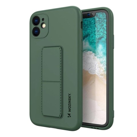 Wozinsky Kickstand Case silikonowe etui z podstawką iPhone 11 Pro ciemnozielone Wozinsky Kickstand Case silikonowe etui z podstawką iPhone 11 Pro ciemnozielone