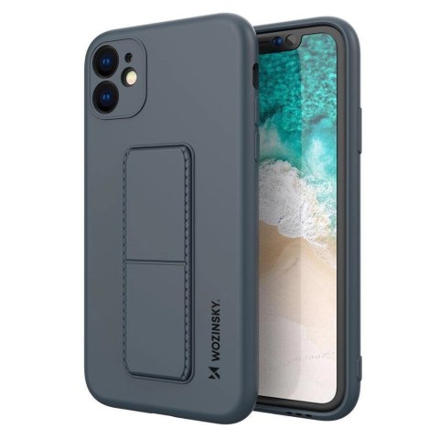 Wozinsky Kickstand Case silikonowe etui z podstawką iPhone 12 granatowe Wozinsky Kickstand Case silikonowe etui z podstawką iPhone 12 granatowe