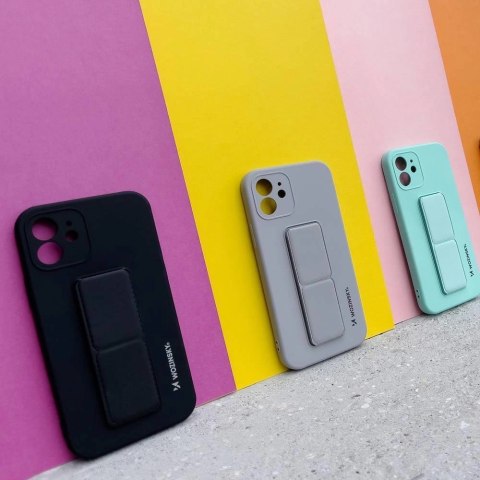 Wozinsky Kickstand Case silikonowe etui z podstawką iPhone 12 granatowe Wozinsky Kickstand Case silikonowe etui z podstawką iPhone 12 granatowe