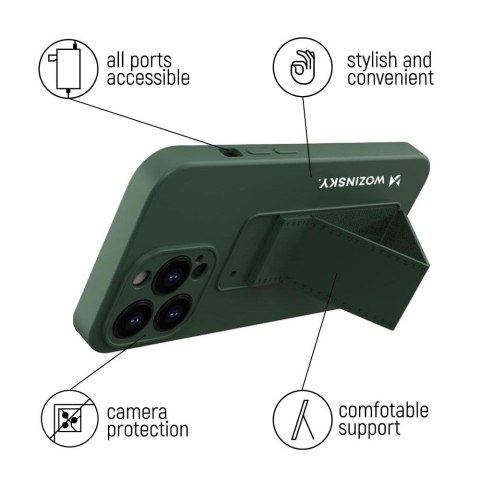 Wozinsky Kickstand Case silikonowe etui z podstawką iPhone 12 mini czarne Wozinsky Kickstand Case silikonowe etui z podstawką iPhone 12 mini czarne