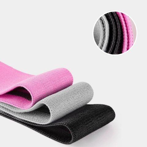 Wozinsky zestaw 3x materiałowe taśmy do ćwiczeń oporowe mini band do ćwiczeń joga fitness crossfit (WFB-01) Wozinsky zestaw 3x materiałowe taśmy do ćwiczeń oporowe mini band do ćwiczeń joga fitness crossfit (WFB-01)