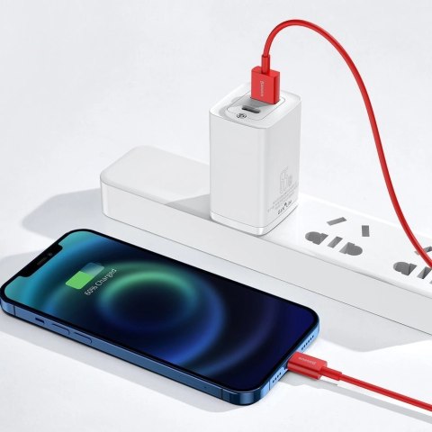 Baseus Superior kabel USB - Lightning 2,4 A 1 m czerwony (CALYS-A09) Baseus Superior kabel USB - Lightning 2,4 A 1 m czerwony (CALYS-A09)