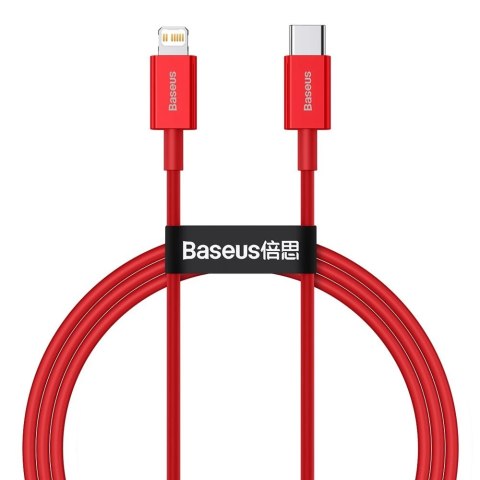 Kabel Baseus Superior Series USB-C / Lightning PD 20W 1 m - czerwony Kabel Baseus Superior Series USB-C / Lightning PD 20W 1 m - czerwony