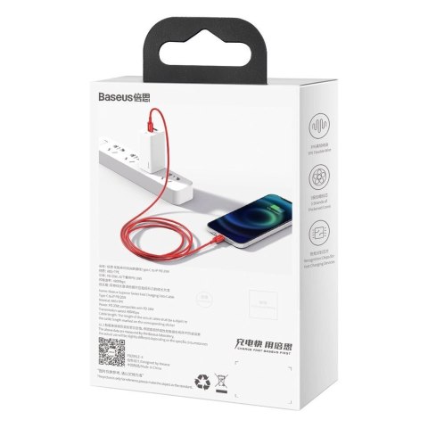 Kabel Baseus Superior Series USB-C / Lightning PD 20W 1 m - czerwony Kabel Baseus Superior Series USB-C / Lightning PD 20W 1 m - czerwony