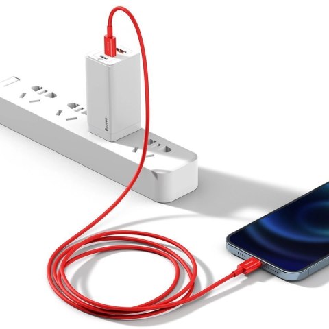 Kabel Baseus Superior Series USB-C / Lightning PD 20W 1 m - czerwony Kabel Baseus Superior Series USB-C / Lightning PD 20W 1 m - czerwony