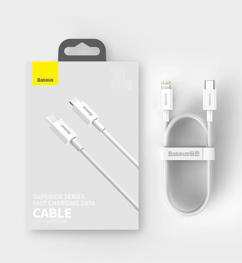 Kabel Baseus Superior Series USB-C / Lightning PD 20W 1 m - czerwony Kabel Baseus Superior Series USB-C / Lightning PD 20W 1 m - czerwony