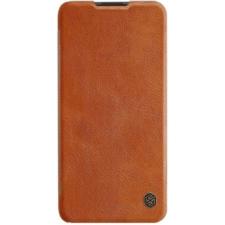 Nillkin Qin skórzana kabura etui Xiaomi Redmi Note 9T 5G brązowy
