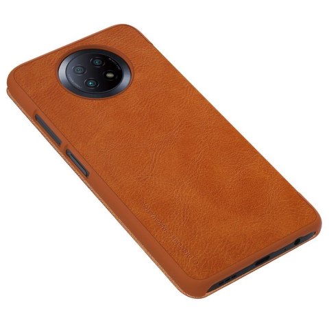 Nillkin Qin skórzana kabura etui Xiaomi Redmi Note 9T 5G brązowy Nillkin Qin skórzana kabura etui Xiaomi Redmi Note 9T 5G brązowy