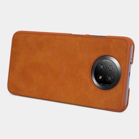 Nillkin Qin skórzana kabura etui Xiaomi Redmi Note 9T 5G brązowy Nillkin Qin skórzana kabura etui Xiaomi Redmi Note 9T 5G brązowy