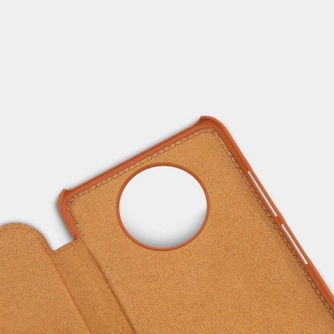 Nillkin Qin skórzana kabura etui Xiaomi Redmi Note 9T 5G brązowy Nillkin Qin skórzana kabura etui Xiaomi Redmi Note 9T 5G brązowy