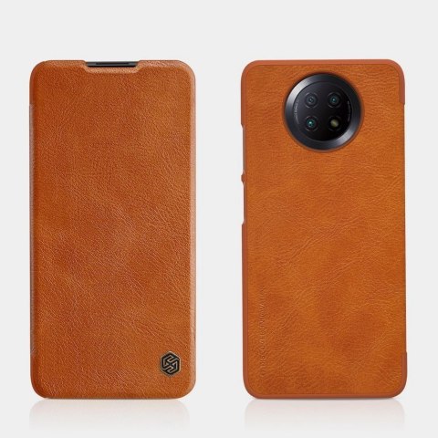 Nillkin Qin skórzana kabura etui Xiaomi Redmi Note 9T 5G brązowy Nillkin Qin skórzana kabura etui Xiaomi Redmi Note 9T 5G brązowy