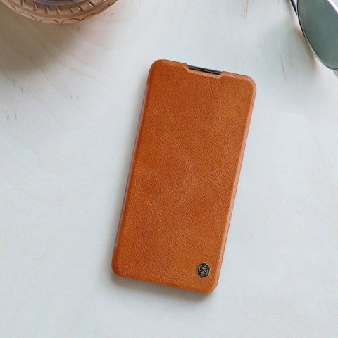 Nillkin Qin skórzana kabura etui Xiaomi Redmi Note 9T 5G brązowy Nillkin Qin skórzana kabura etui Xiaomi Redmi Note 9T 5G brązowy
