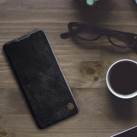 Nillkin Qin skórzana kabura etui Xiaomi Redmi Note 9T 5G brązowy Nillkin Qin skórzana kabura etui Xiaomi Redmi Note 9T 5G brązowy