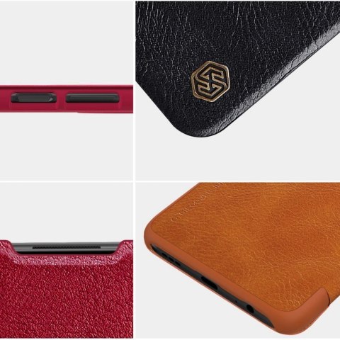 Nillkin Qin skórzana kabura etui Xiaomi Redmi Note 9T 5G brązowy Nillkin Qin skórzana kabura etui Xiaomi Redmi Note 9T 5G brązowy