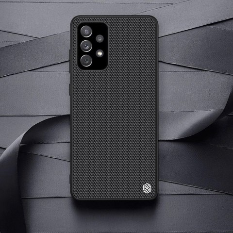 Nillkin Textured Case wytrzymałe wzmocnione etui z żelową ramką i nylonem na tyle Samsung Galaxy A72 4G czarny Nillkin Textured Case wytrzymałe wzmocnione etui z żelową ramką i nylonem na tyle Samsung Galaxy A72 4G czarny