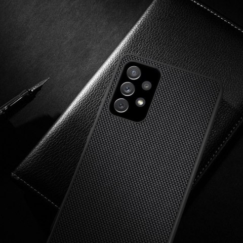 Nillkin Textured Case wytrzymałe wzmocnione etui z żelową ramką i nylonem na tyle Samsung Galaxy A72 4G czarny Nillkin Textured Case wytrzymałe wzmocnione etui z żelową ramką i nylonem na tyle Samsung Galaxy A72 4G czarny
