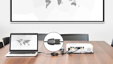 Ugreen kabel przewód przejściówka adapter jednokierunkowy z HDMI (męski) do VGA (żeński) FHD czarny (MM105 40253) Ugreen kabel przewód przejściówka adapter jednokierunkowy z HDMI (męski) do VGA (żeński) FHD czarny (MM105 40253)