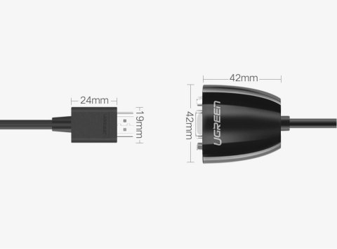 Ugreen kabel przewód przejściówka adapter jednokierunkowy z HDMI (męski) do VGA (żeński) FHD czarny (MM105 40253) Ugreen kabel przewód przejściówka adapter jednokierunkowy z HDMI (męski) do VGA (żeński) FHD czarny (MM105 40253)