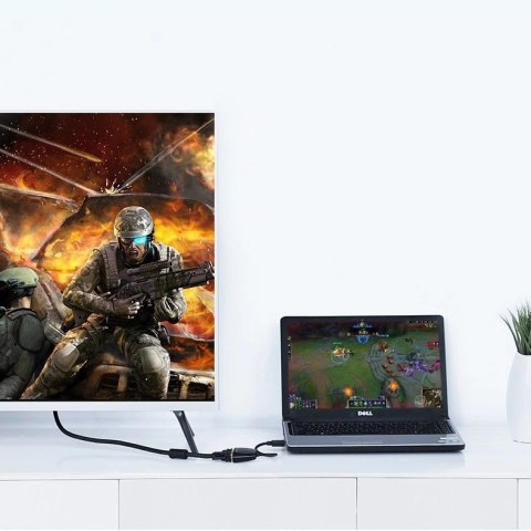 Ugreen kabel przewód przejściówka adapter jednokierunkowy z HDMI (męski) do VGA (żeński) FHD czarny (MM105 40253) Ugreen kabel przewód przejściówka adapter jednokierunkowy z HDMI (męski) do VGA (żeński) FHD czarny (MM105 40253)
