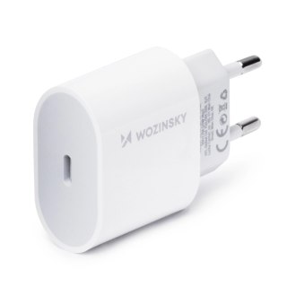 Wozinsky szybka ładowarka USB C PD 20W + kabel USB C / Lightning 1m biały