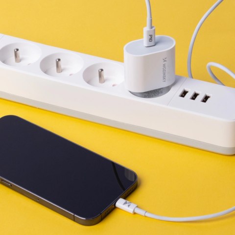 Wozinsky szybka ładowarka USB C PD 20W + kabel USB C / Lightning 1m biały Wozinsky szybka ładowarka USB C PD 20W + kabel USB C / Lightning 1m biały