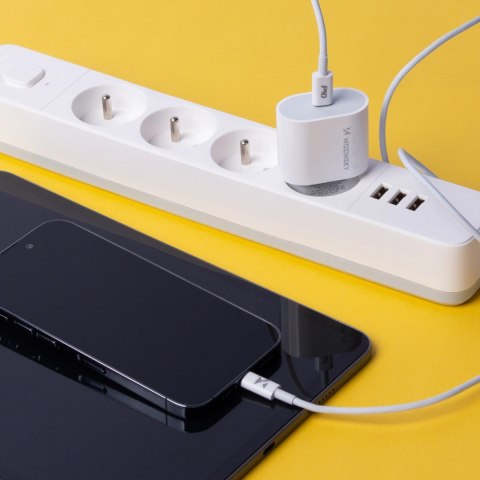 Wozinsky szybka ładowarka USB C PD 20W + kabel USB C / Lightning 1m biały Wozinsky szybka ładowarka USB C PD 20W + kabel USB C / Lightning 1m biały