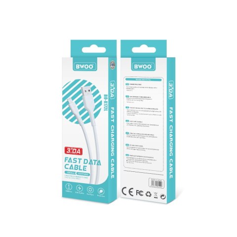 BWOO kabel USB - Lightning 1m 3A biały X172L BWOO kabel USB - Lightning 1m 3A biały X172L