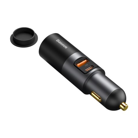 Baseus ładowarka samochodowa Share Together PD 120W 1x USB 1x USB-C szara z gniazdem zapalniczki Baseus ładowarka samochodowa Share Together PD 120W 1x USB 1x USB-C szara z gniazdem zapalniczki