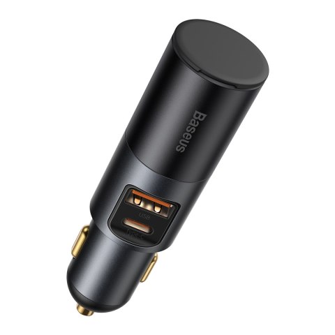 Baseus ładowarka samochodowa Share Together PD 120W 1x USB 1x USB-C szara z gniazdem zapalniczki Baseus ładowarka samochodowa Share Together PD 120W 1x USB 1x USB-C szara z gniazdem zapalniczki