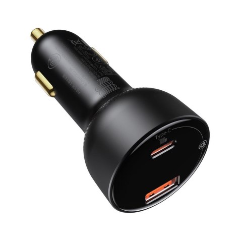 Baseus ładowarka samochodowa Superme PD 100W 1x USB 1x USB-C czarna + kabel USB-C - USB-C Baseus ładowarka samochodowa Superme PD 100W 1x USB 1x USB-C czarna + kabel USB-C - USB-C