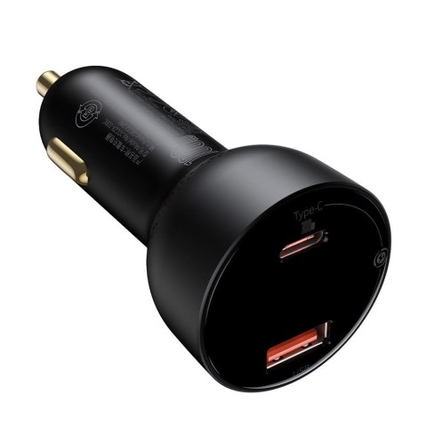 Baseus ładowarka samochodowa Superme PD 100W 1x USB 1x USB-C czarna + kabel USB-C - USB-C Baseus ładowarka samochodowa Superme PD 100W 1x USB 1x USB-C czarna + kabel USB-C - USB-C