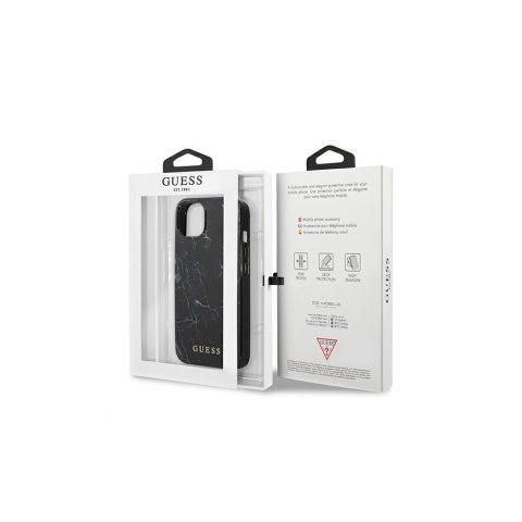 Guess nakładka do iPhone 13 Pro Max 6,7'' GUHCP13XPCUMABK czarna hard case Marble