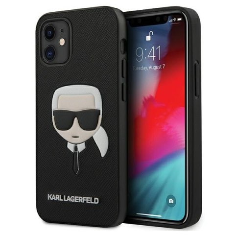 Karl Lagerfeld nakładka do iPhone 13 Pro / 13 6,1'' KLHCP13LSAKHBK czarna hard case Saffiano Ikonik Karl`s Head Karl Lagerfeld nakładka do iPhone 13 Pro / 13 6,1'' KLHCP13LSAKHBK czarna hard case Saffiano Ikonik Karl`s Head