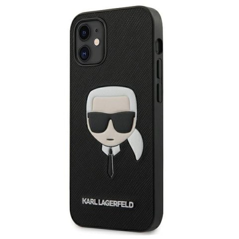 Karl Lagerfeld nakładka do iPhone 13 Pro / 13 6,1'' KLHCP13LSAKHBK czarna hard case Saffiano Ikonik Karl`s Head Karl Lagerfeld nakładka do iPhone 13 Pro / 13 6,1'' KLHCP13LSAKHBK czarna hard case Saffiano Ikonik Karl`s Head