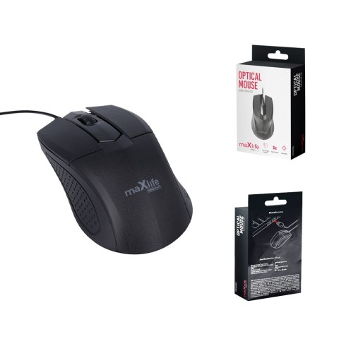 Maxlife Home Office mysz optyczna MXHM-01 1000 DPI 1,2 m czarna Maxlife Home Office mysz optyczna MXHM-01 1000 DPI 1,2 m czarna
