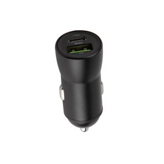 Maxlife ładowarka samochodowa PD QC MXCC-04 1x USB-C 1x USB 20W czarna
