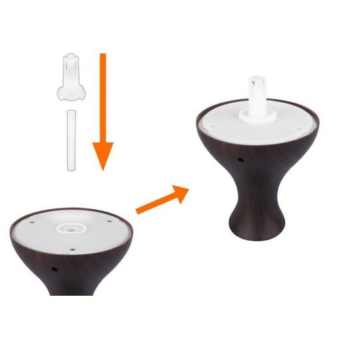 Nawilżacz powietrza LTC, podświetlany w 4 kolorach, 130ml, ciemne drewno Nawilżacz powietrza LTC, podświetlany w 4 kolorach, 130ml, ciemne drewno