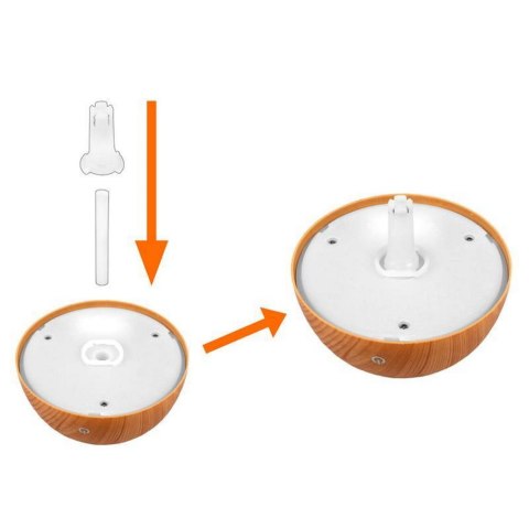 Nawilżacz powietrza LTC, podświetlany w 4 kolorach, 130ml, jasne drewno Nawilżacz powietrza LTC, podświetlany w 4 kolorach, 130ml, jasne drewno