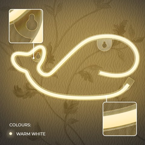 Neon LED WIELORYB ciepły biały Bat + USB FLNE09 Forever Light Neon LED WIELORYB ciepły biały Bat + USB FLNE09 Forever Light