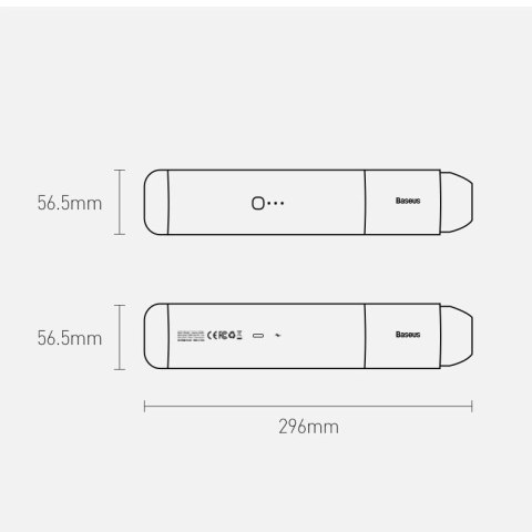 Baseus A3 bezprzewodowy odkurzacz samochodowy 135 W 15000 Pa czarny (CRXCQA3-0A)