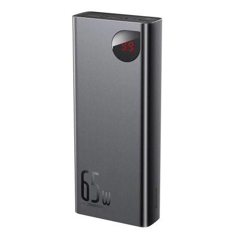 Baseus Adaman powerbank 2x USB / 1x USB Typ C / 1x micro USB 20000mAh 65W Quick Charge 3.0 Power Delivery czarny (PPIMDA-D01)