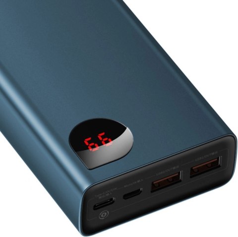 Baseus Adaman powerbank 2x USB / 1x USB Typ C / 1x micro USB 20000mAh 65W Quick Charge 4.0 Power Delivery niebieski (PPIMDA-D03) Baseus Adaman powerbank 2x USB / 1x USB Typ C / 1x micro USB 20000mAh 65W Quick Charge 4.0 Power Delivery niebieski (PPIMDA-D03)
