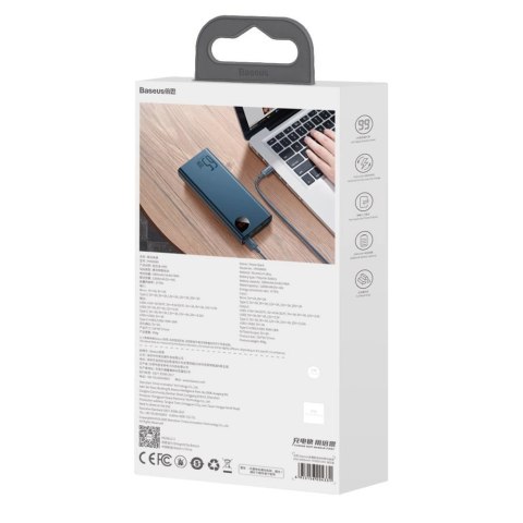 Baseus Adaman powerbank 2x USB / 1x USB Typ C / 1x micro USB 20000mAh 65W Quick Charge 4.0 Power Delivery niebieski (PPIMDA-D03) Baseus Adaman powerbank 2x USB / 1x USB Typ C / 1x micro USB 20000mAh 65W Quick Charge 4.0 Power Delivery niebieski (PPIMDA-D03)
