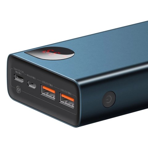 Baseus Adaman powerbank 2x USB / 1x USB Typ C / 1x micro USB 20000mAh 65W Quick Charge 4.0 Power Delivery niebieski (PPIMDA-D03) Baseus Adaman powerbank 2x USB / 1x USB Typ C / 1x micro USB 20000mAh 65W Quick Charge 4.0 Power Delivery niebieski (PPIMDA-D03)