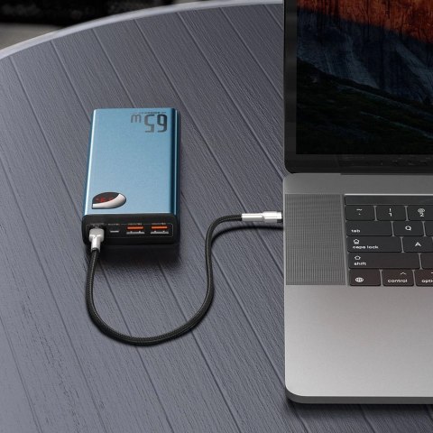 Baseus Adaman powerbank 2x USB / 1x USB Typ C / 1x micro USB 20000mAh 65W Quick Charge 4.0 Power Delivery niebieski (PPIMDA-D03) Baseus Adaman powerbank 2x USB / 1x USB Typ C / 1x micro USB 20000mAh 65W Quick Charge 4.0 Power Delivery niebieski (PPIMDA-D03)