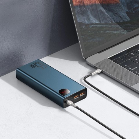 Baseus Adaman powerbank 2x USB / 1x USB Typ C / 1x micro USB 20000mAh 65W Quick Charge 4.0 Power Delivery niebieski (PPIMDA-D03) Baseus Adaman powerbank 2x USB / 1x USB Typ C / 1x micro USB 20000mAh 65W Quick Charge 4.0 Power Delivery niebieski (PPIMDA-D03)