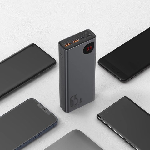Baseus Adaman powerbank 2x USB / 1x USB Typ C / 1x micro USB 20000mAh 65W Quick Charge 4.0 Power Delivery niebieski (PPIMDA-D03) Baseus Adaman powerbank 2x USB / 1x USB Typ C / 1x micro USB 20000mAh 65W Quick Charge 4.0 Power Delivery niebieski (PPIMDA-D03)