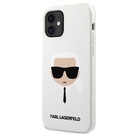 Etui Karl Lagerfeld Silicone Karl's Head na iPhone 12 mini - białe Etui Karl Lagerfeld Silicone Karl's Head na iPhone 12 mini - białe