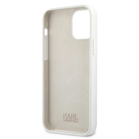 Etui Karl Lagerfeld Silicone Karl's Head na iPhone 12 mini - białe Etui Karl Lagerfeld Silicone Karl's Head na iPhone 12 mini - białe